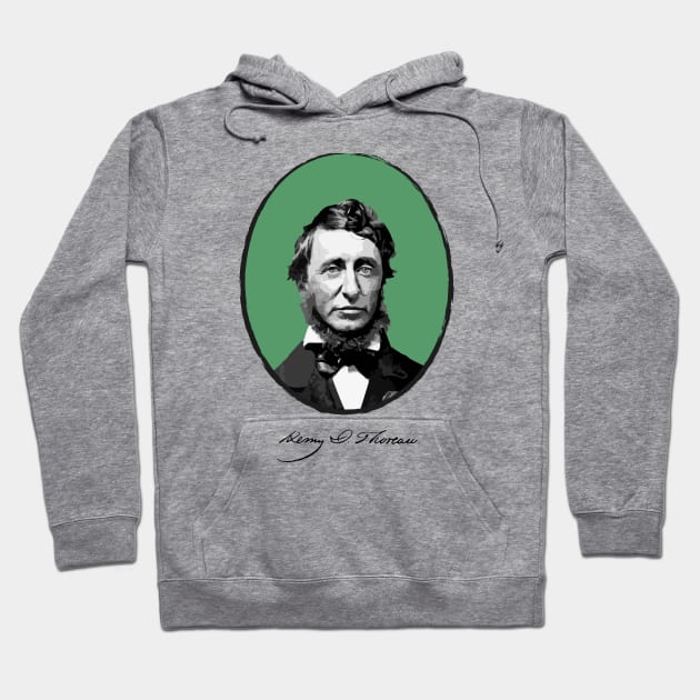 Authors - Henry David Thoreau Hoodie by PrintablesPassions